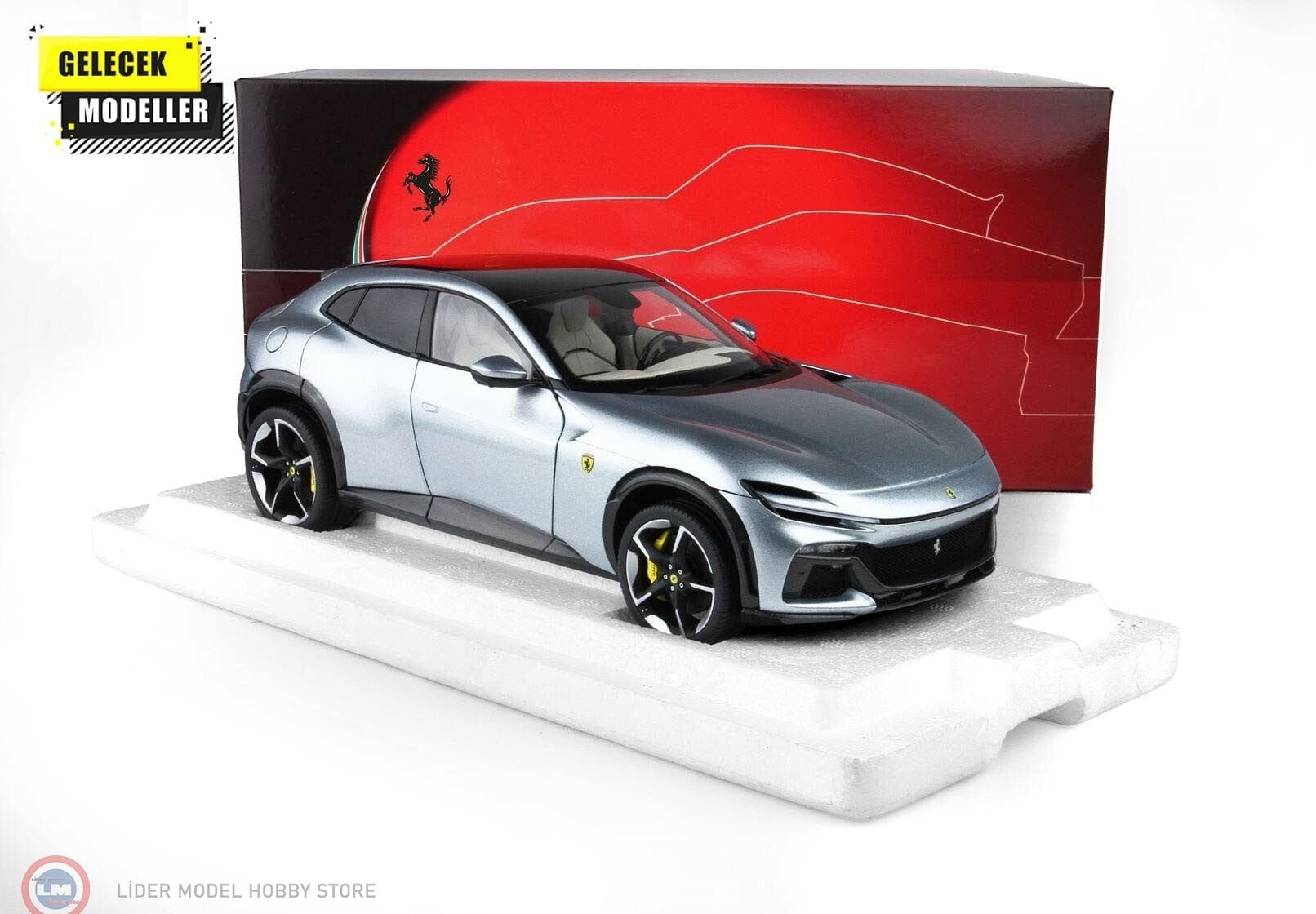 1:18 BBR FERRARI PUROSANGUE WPANORAMIC ROOF - GRIGIO TITANIO