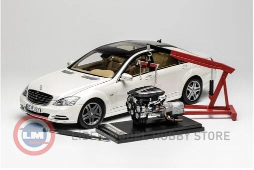 1:18 Motorhelix 2005 Mercedes Benz S600L W221 with Extra Engine