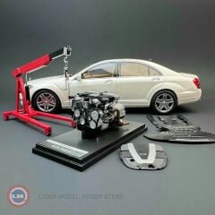 1:18 Motorhelix 2005 Mercedes Benz S600L W221 with Extra Engine