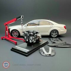 1:18 Motorhelix 2005 Mercedes Benz S600L W221 with Extra Engine