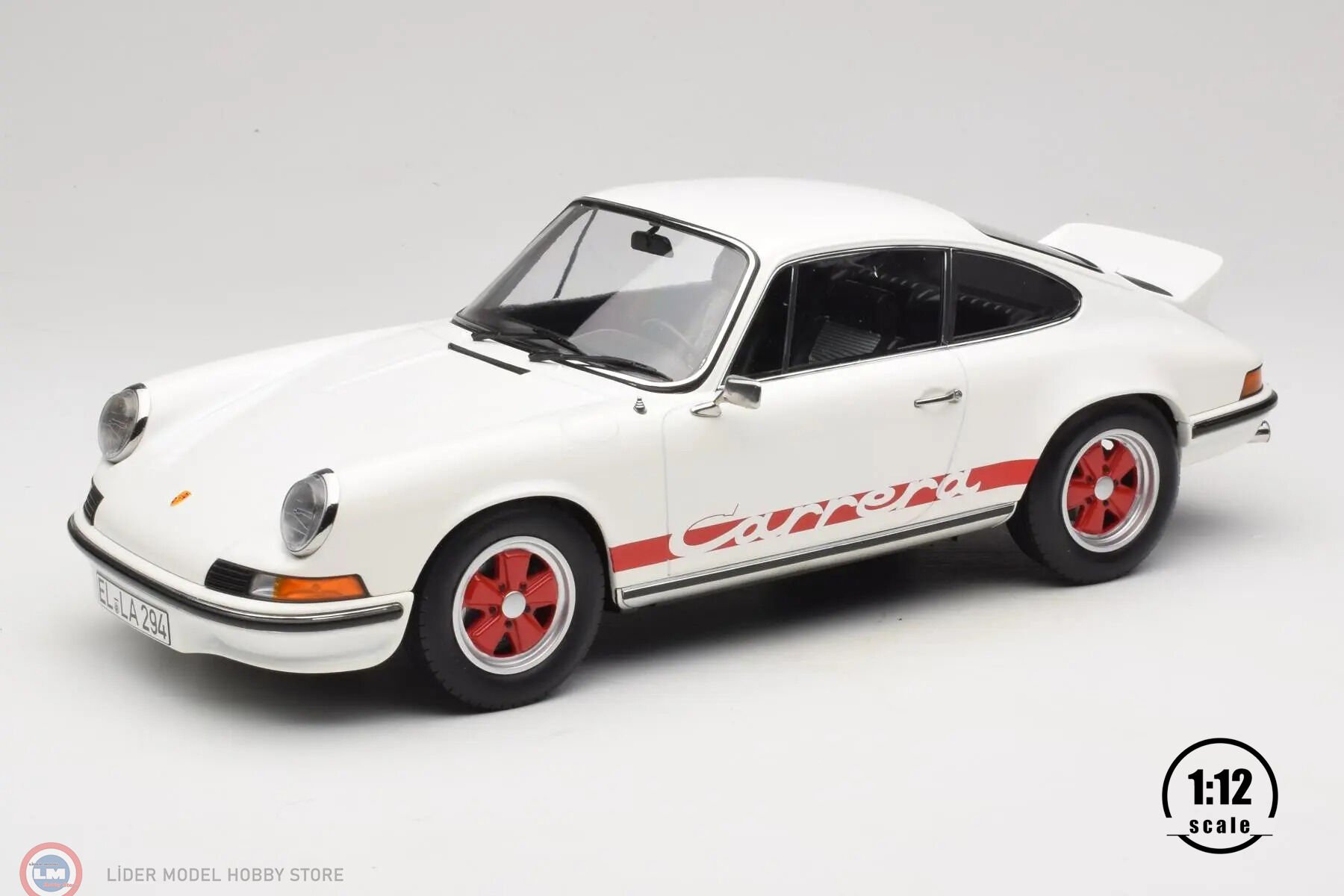 NOREVノレブ 1/12 ポルシェ 911 RS 1973 ホワイト/グリーン Norev - 1:12 Norev 1973 Porsche 911 Carrera RS 2.7 Grand Pix White