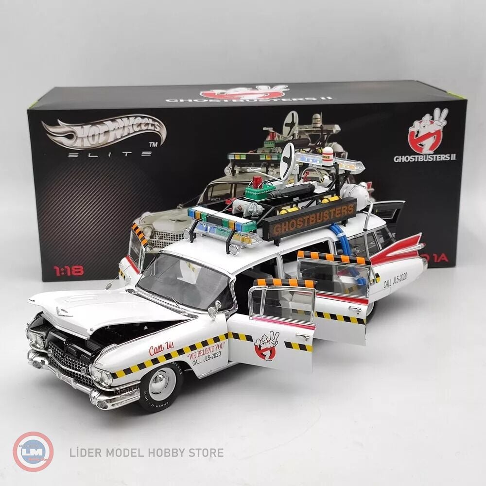 1:18 Hot Wheels ELITE 1989 Cadillac Ghostbusters ECTO-1