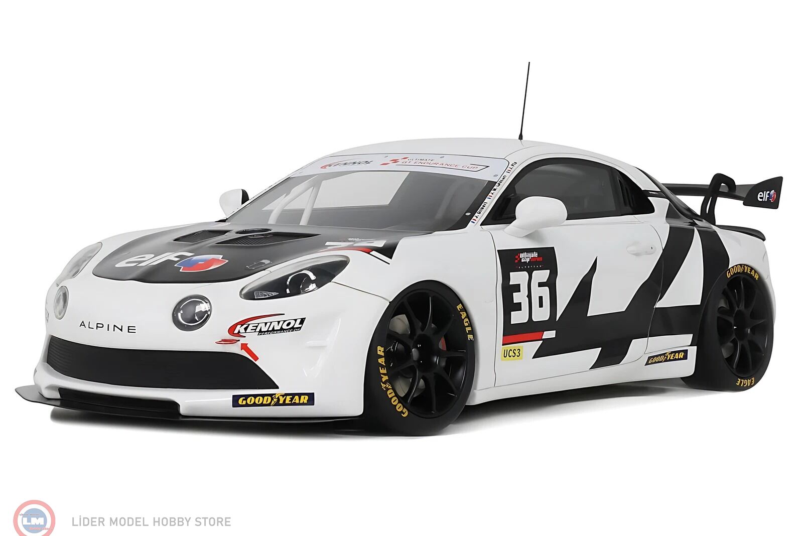 1:18 OTTO 2024 ALPINE A110 GT4 #36 + WHITE ULTIMATE GT ENDURANCE CUP