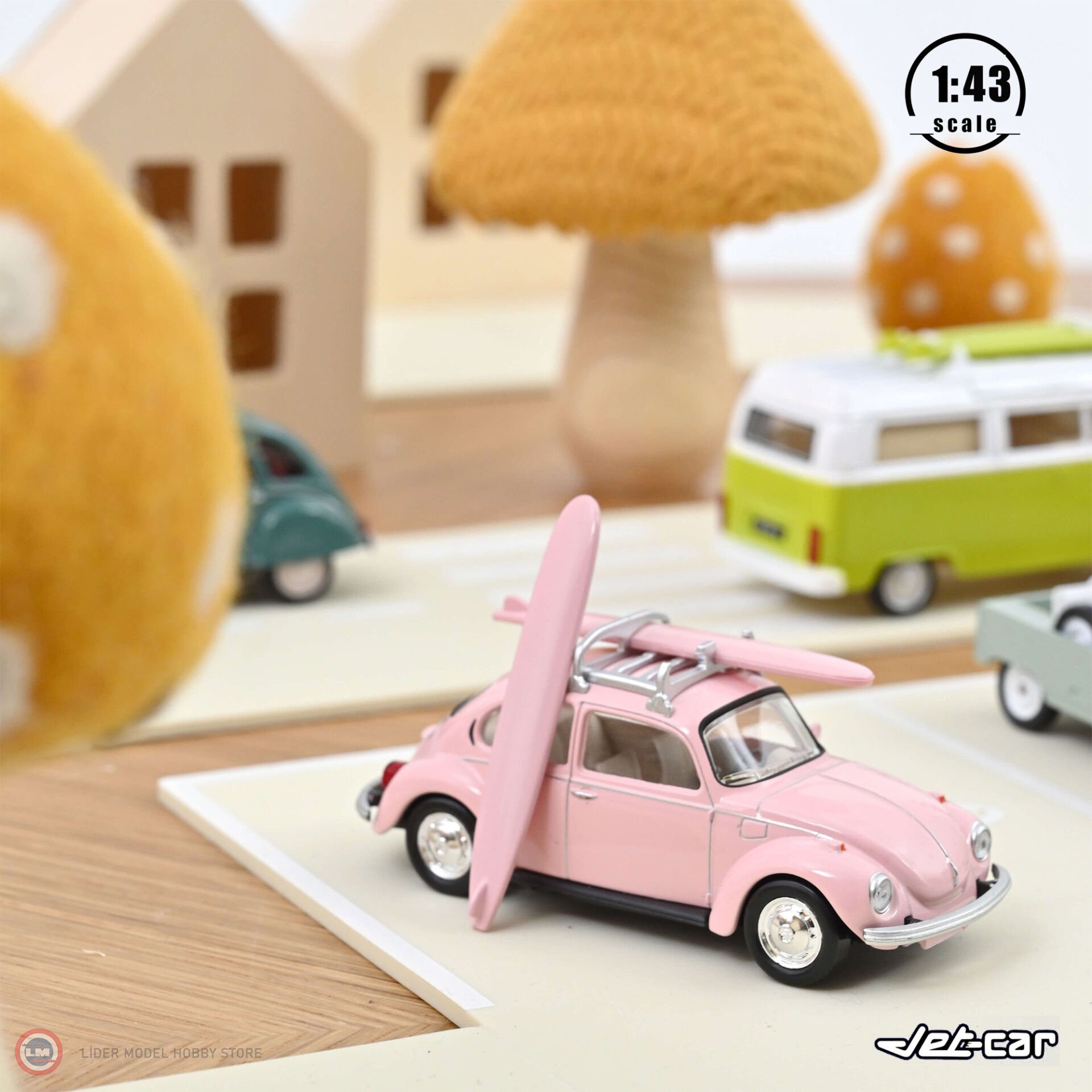 1:43 Norev 1973 Volkswagen Beetle Pink Jet Car