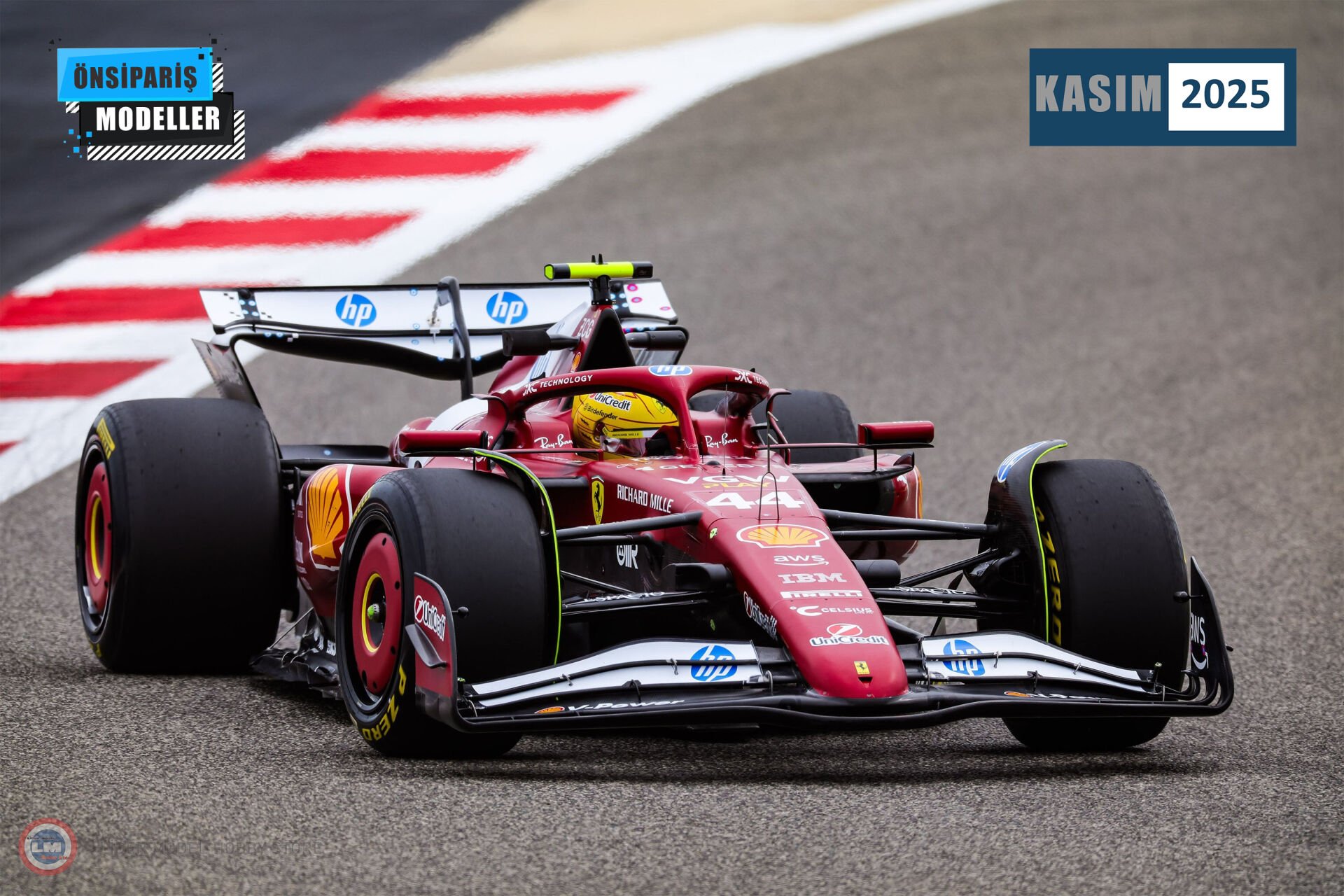 1:18 Amalgam 2025 Ferrari SF-25 Lewis Hamilton