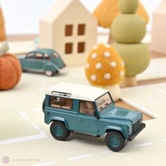 1:43 Norev 1995 Land Rover Defender Blue Jet Car