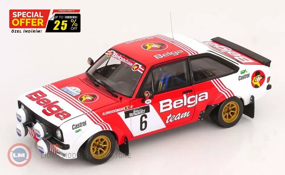 1:18 SunStar 1982 Ford Escort RS 1800 - #6 Rally