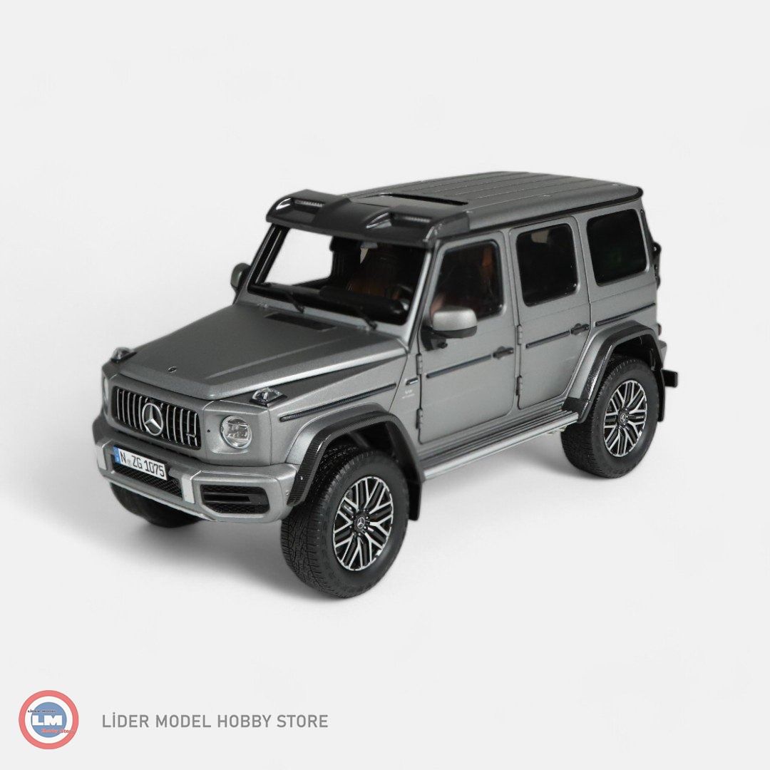 1:18 NZG 2023 Mercedes Benz G Class G63 AMG 4x4 Platin Magno Grey