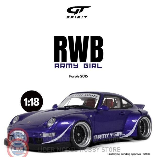 1:18 GT Spirit 2015 Porsche 911 993 RWB Army Girl