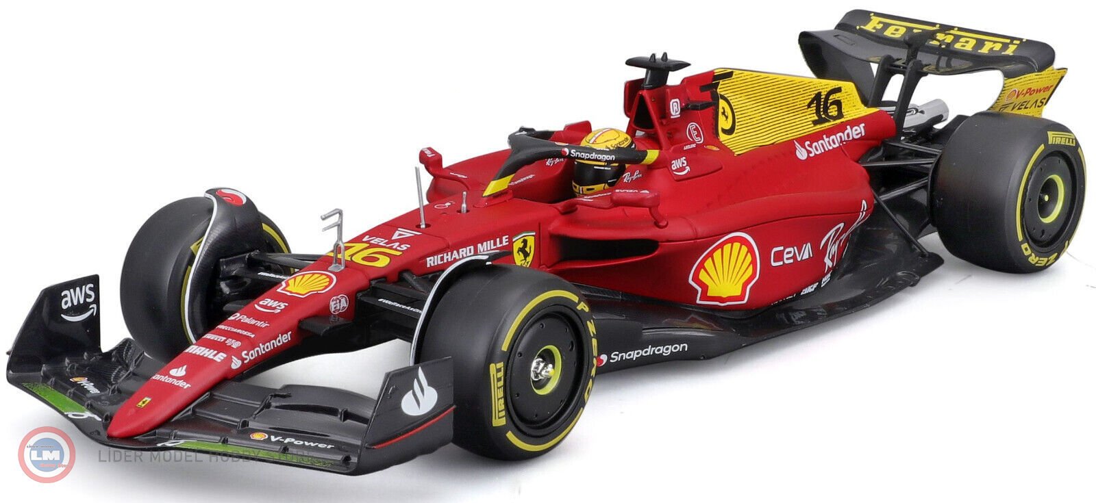 Burago - 1:24 2022 Ferrari F1-75 #16 CHARLES LECLERC- Monza Livery