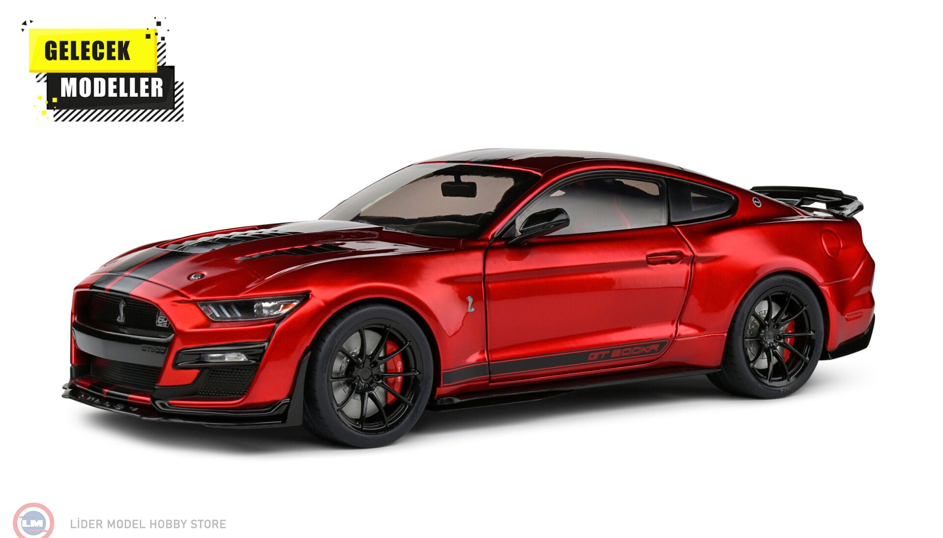 1:18 Solido 2023 Ford Shelby Mustang GT500KR – Red  Black Stripes