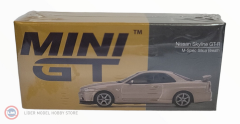 1:64 Nissan Skyline GT-R (R34) M-Spec Silica Breath RHD