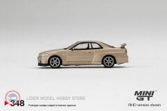1:64 Nissan Skyline GT-R (R34) M-Spec Silica Breath RHD