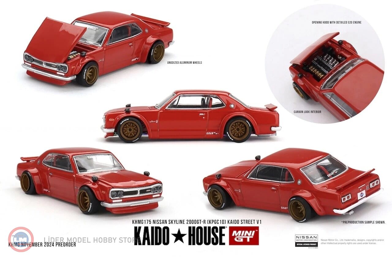 1:64 Mini GT Kaido 1972 Nissan Skyline 2000GT-R Kaido