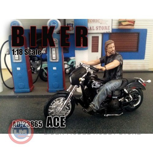 1:18  American Diorama Biker Ace 23865