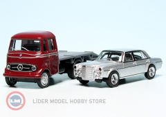 1:87 1969 Mercedes Benz L319 Autotransporter ile Mercedes Benz 300 SEL 6.8 AMG W109
