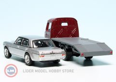 1:87 1969 Mercedes Benz L319 Autotransporter ile Mercedes Benz 300 SEL 6.8 AMG W109