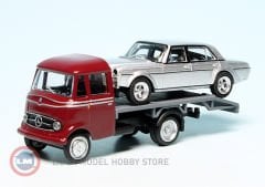 1:87 1969 Mercedes Benz L319 Autotransporter ile Mercedes Benz 300 SEL 6.8 AMG W109