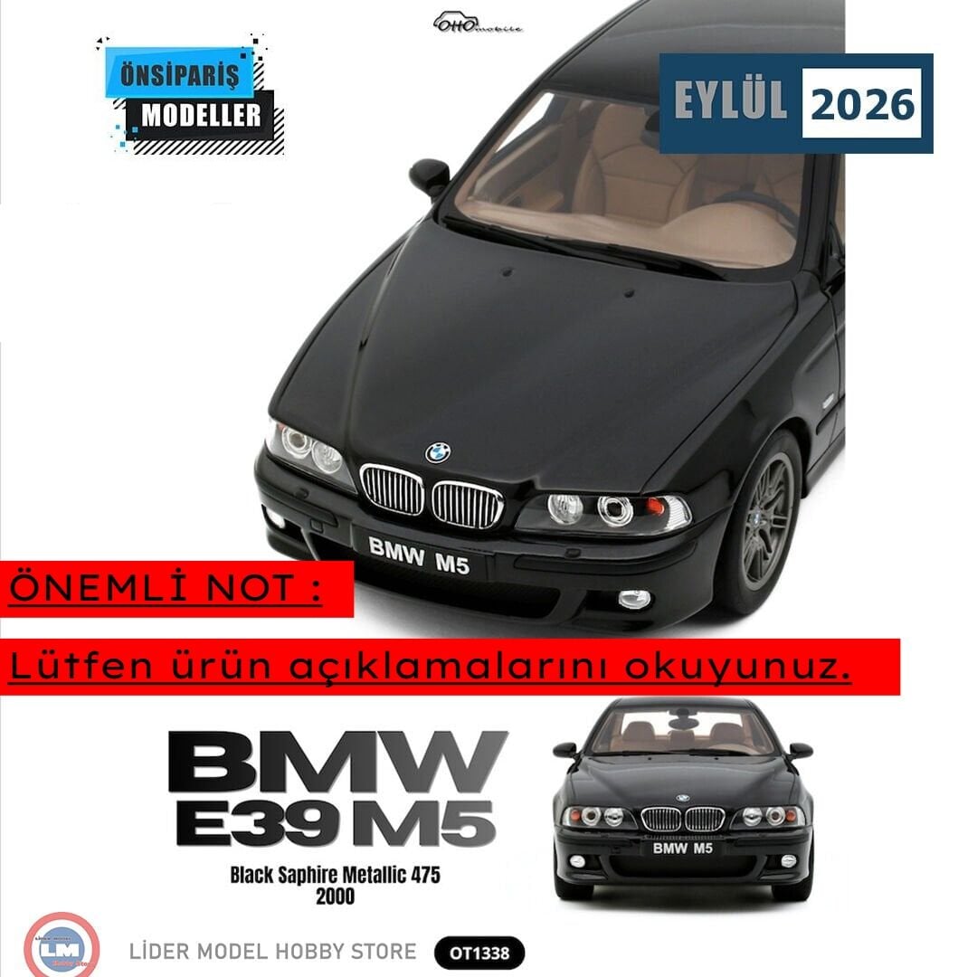 1:18 Otto 2000 BMW E39 M5 Black Saphire