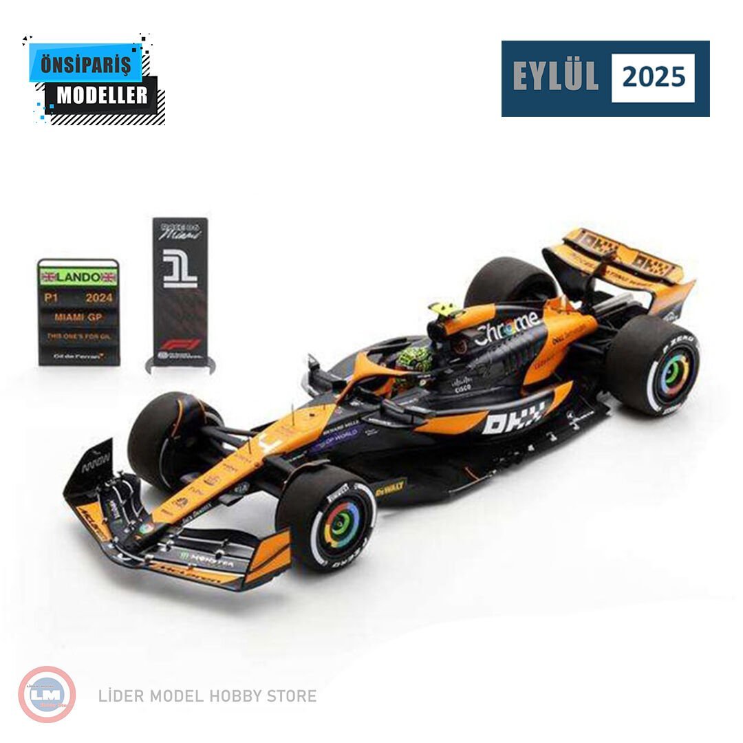 1:18 Spark McLaren MCL38 #4 Lando Norris Winner Miami GT 2024