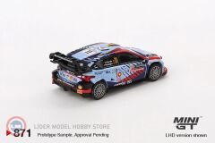 1:64 Mini GT 2024 Hyundai i20 #11 Rally1 Hybrid Monte-Carlo Winner