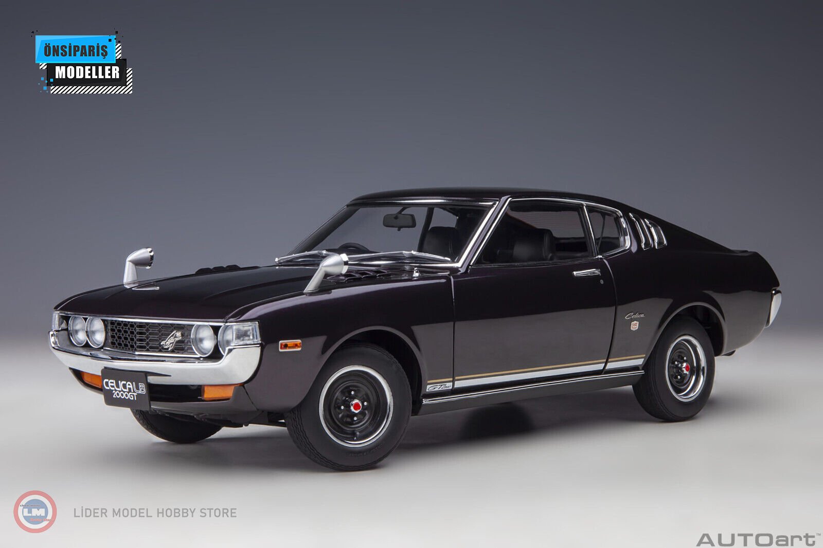 Autoart - 1:18 1973 Toyota Celica Liftback 2000GT (RA25) Mor