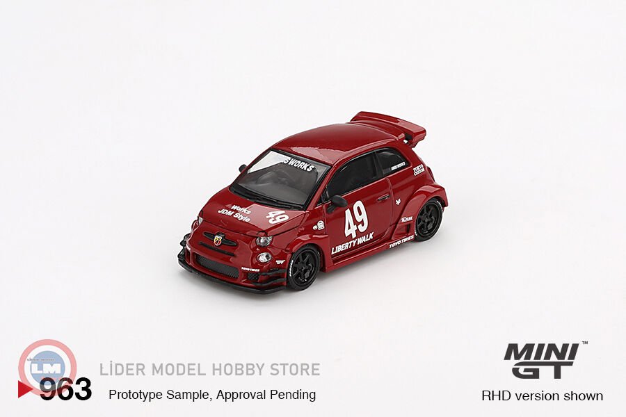 1:64 Mini GT 2024 Fiat 500 ABARTH 595 LB WORKS N #49 ABAS LHD 