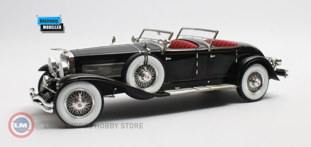 1:18 1930 Duesenberg SJ 2608 L-582 Torpedo Pheaton Walker La Grande - black