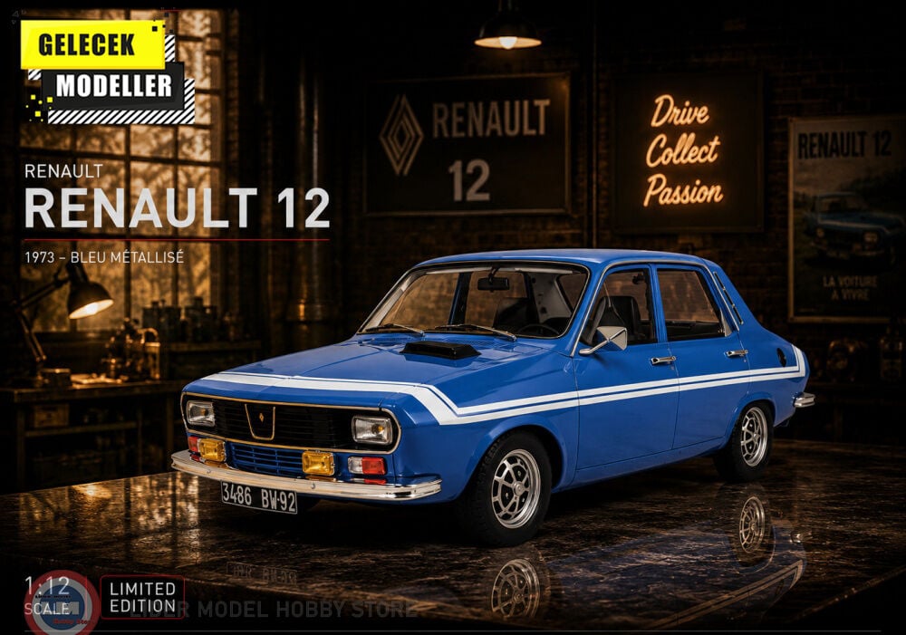 1:12 OTTO 1972 Renault 12 Gordini Blue 418