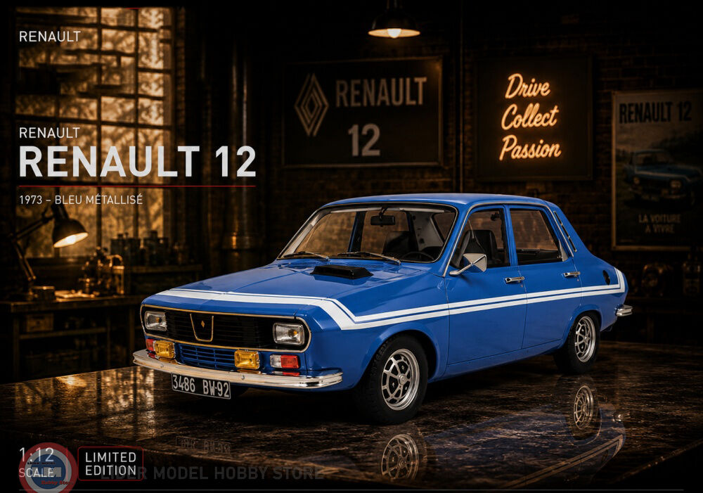 Otto Mobile - 1:12 OTTO 1972 Renault 12 Gordini Blue 418 - 16.687