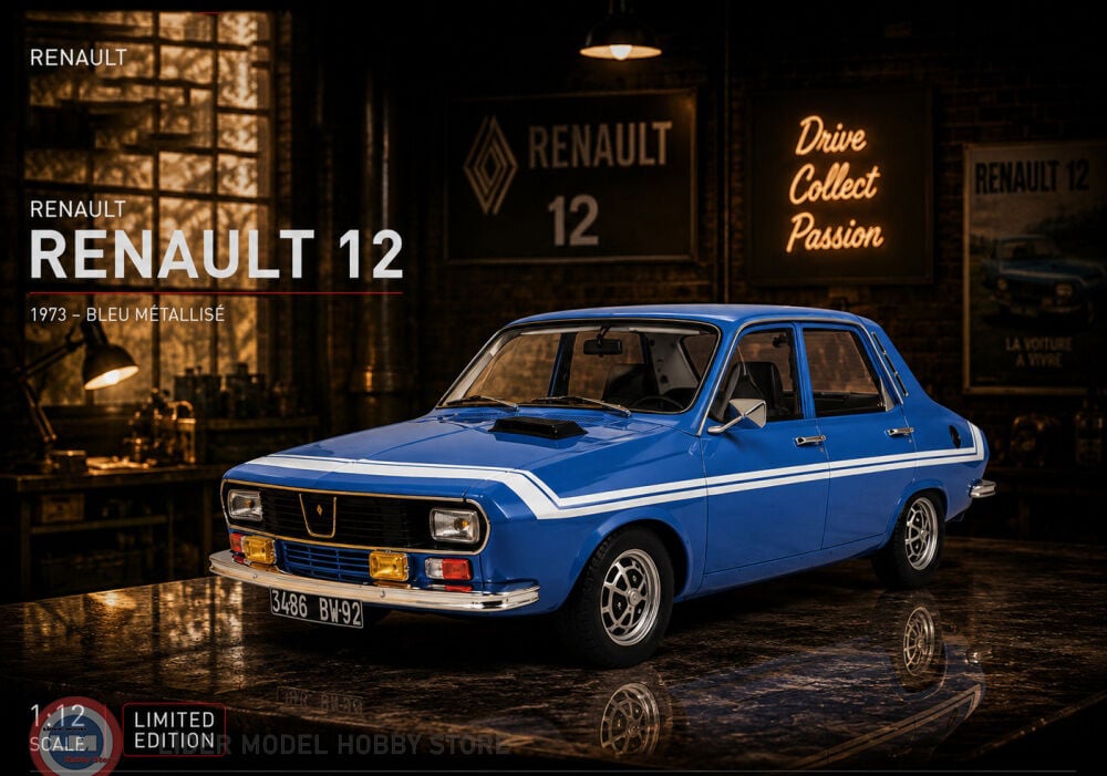 1:12 OTTO 1972 Renault 12 Gordini Blue 418