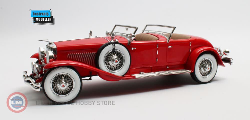 1:18 1930 Duesenberg SJ 2608 L-582 Torpedo Pheaton Walker La Grande-red