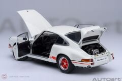1:18 Autoart 1973 Porsche 911 Carrera 2.7 RS (Grand Prix white/red stripes)