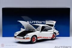 1:18 Autoart 1973 Porsche 911 Carrera 2.7 RS (Grand Prix white/red stripes)