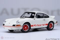 1:18 Autoart 1973 Porsche 911 Carrera 2.7 RS (Grand Prix white/red stripes)