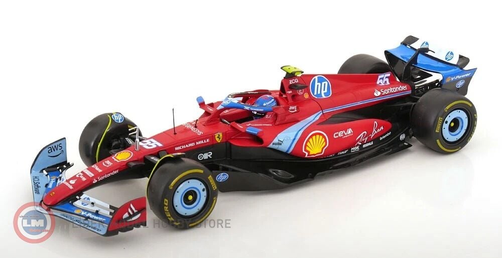 1:18 Burago 2024 Ferrari F1 SF-24 TEAM SCUDERIA #55 5th MIAMI
