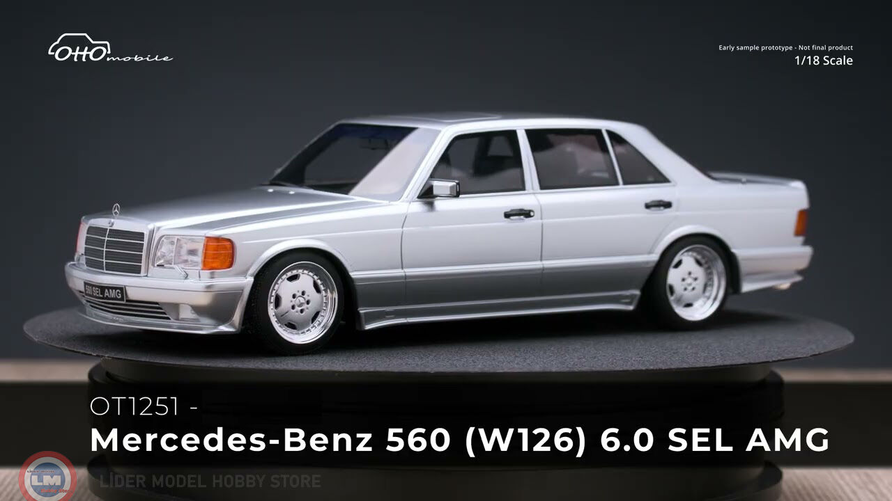 1:18 OTTO 1989 Mercedes Benz 560 SEL AMG W126 6.0 Brilliant Silver