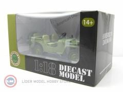 1:18 1944 Jeep Willys Askeri Araç