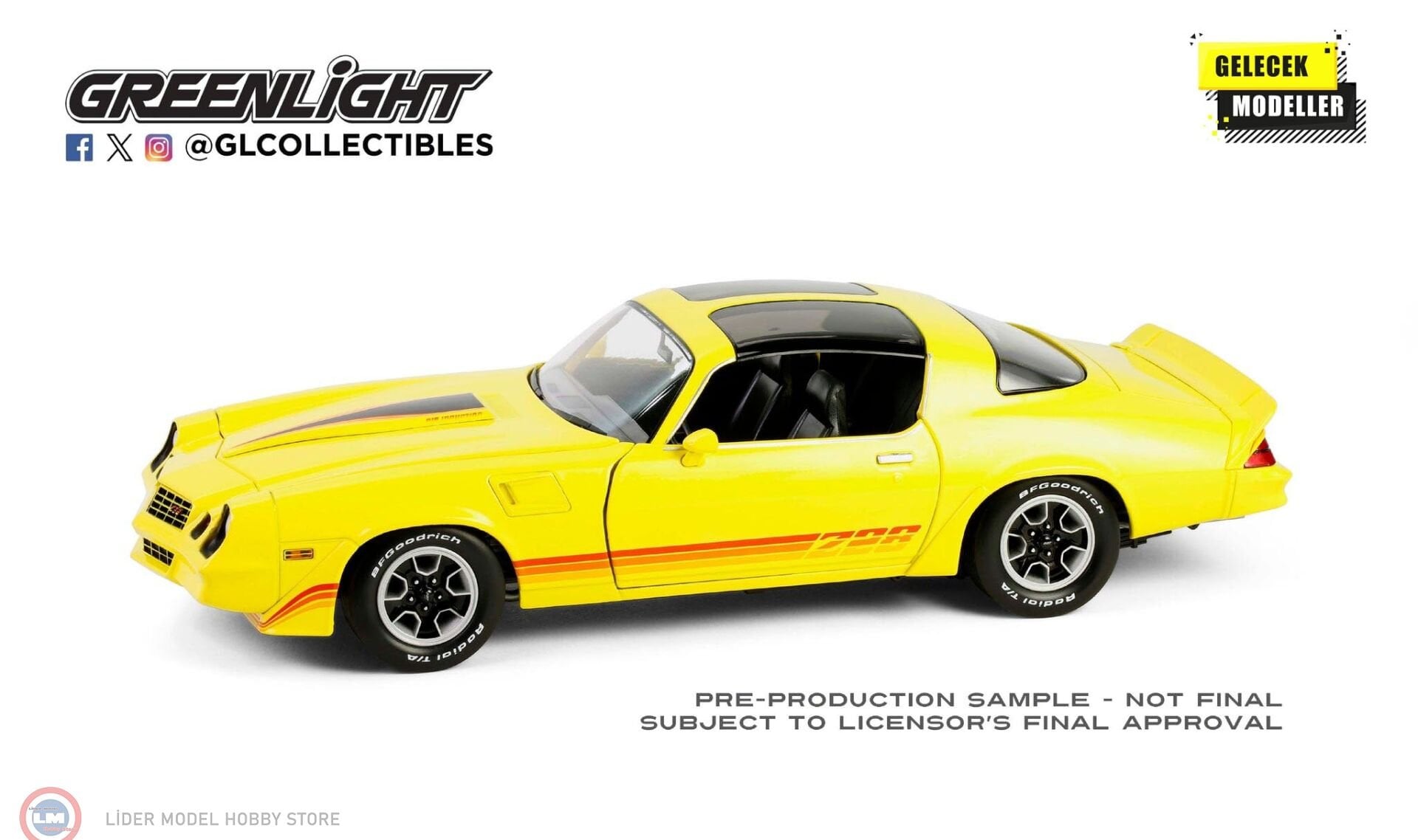 1:18 Greenlight 1980 Chevrolet Camaro Z28 T-Tops
