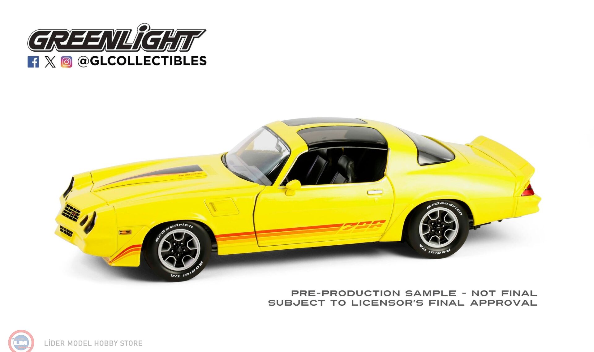 1:18 Greenlight 1980 Chevrolet Camaro Z28 T-Tops