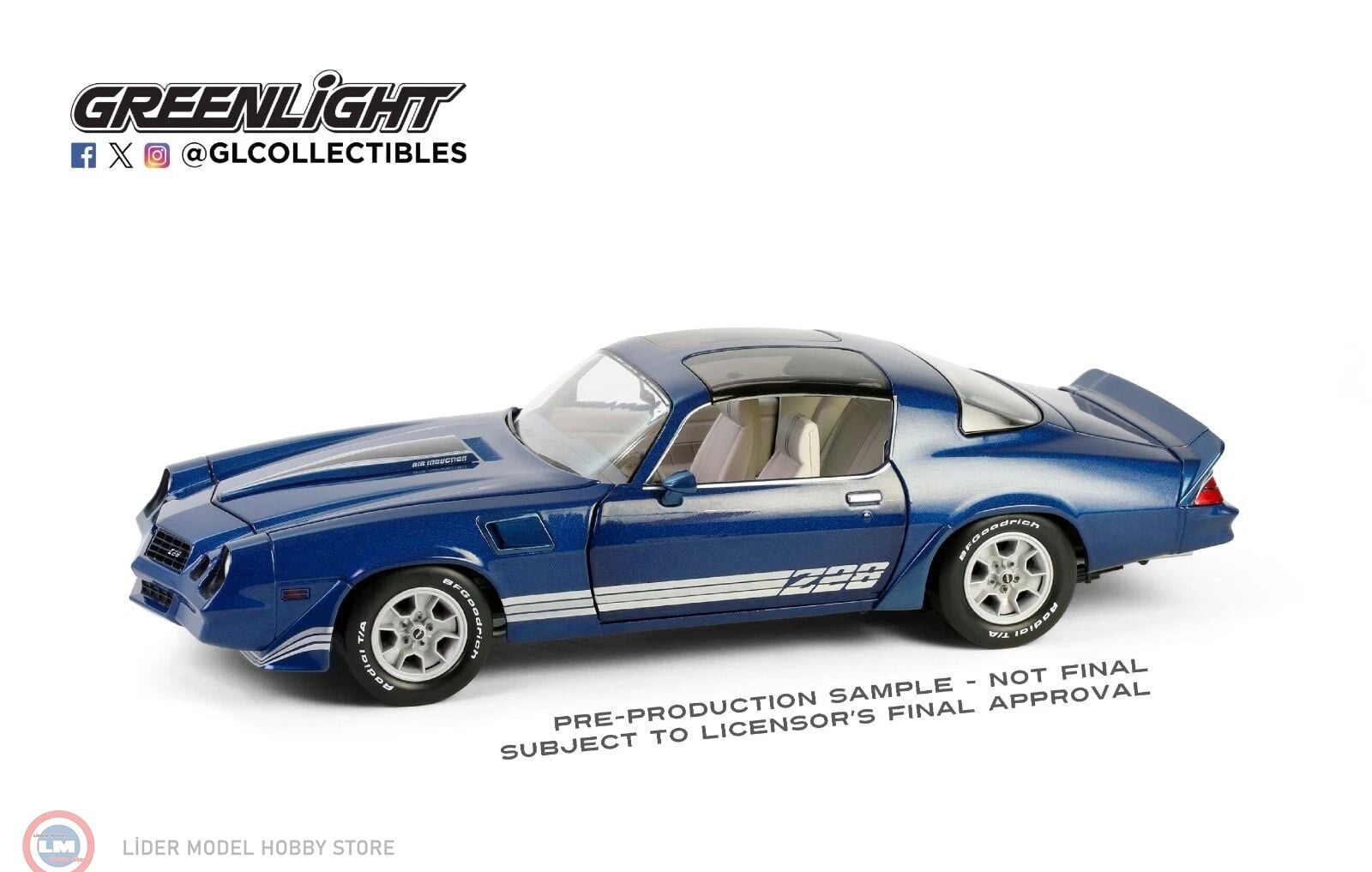 1:18 Greenlight 1980 Chevrolet Camaro Z28 T-Tops