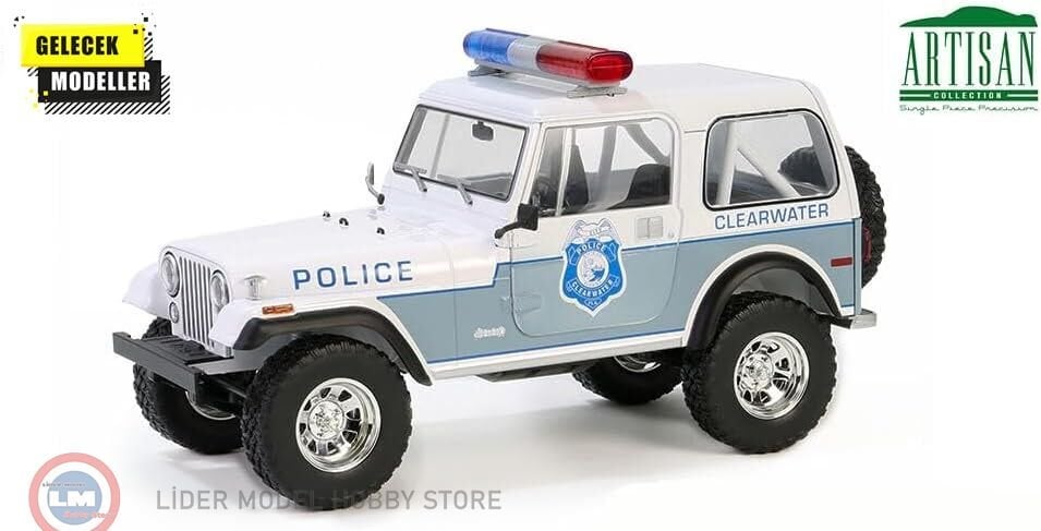 1:18 Greenlight 1982 Jeep CJ-7 Clearwater Florida Police Department