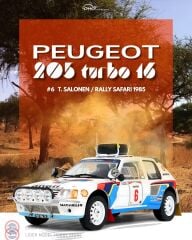 1:18 OTTO 1985 Peugeot 205 T16  #6 Rally Safari