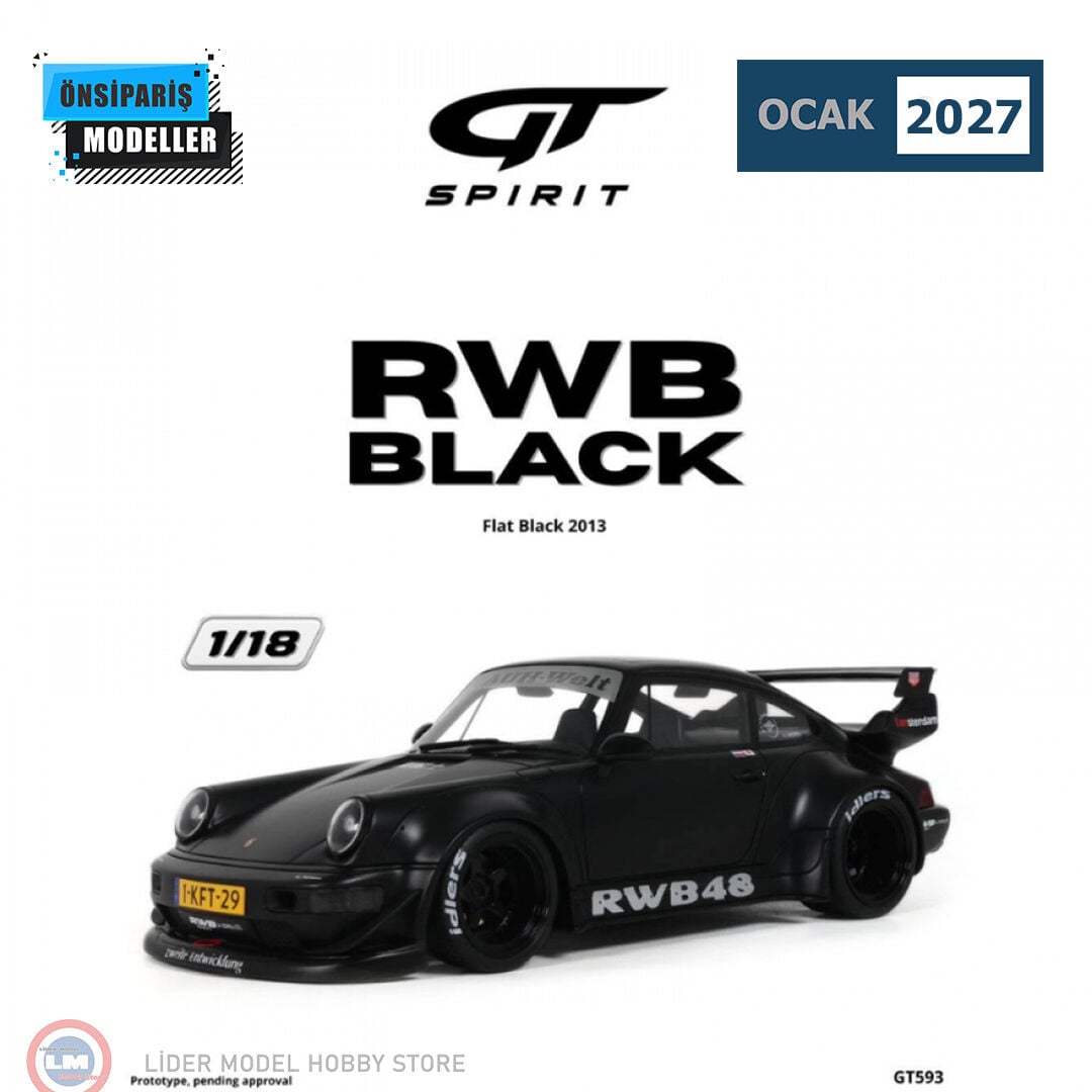 1:18 GT Spirit 2013 Porsche 911 RWB Flat Black