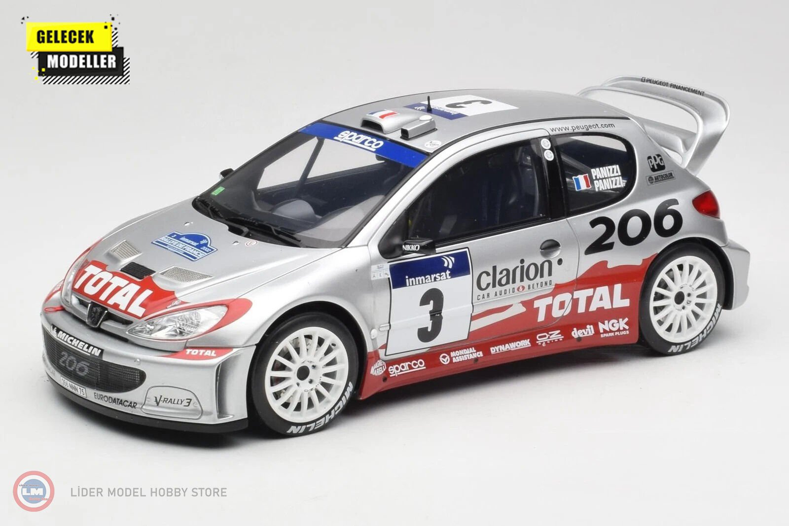 1:18 OTTO Peugeot 206 WRC Toure de Corse 2002