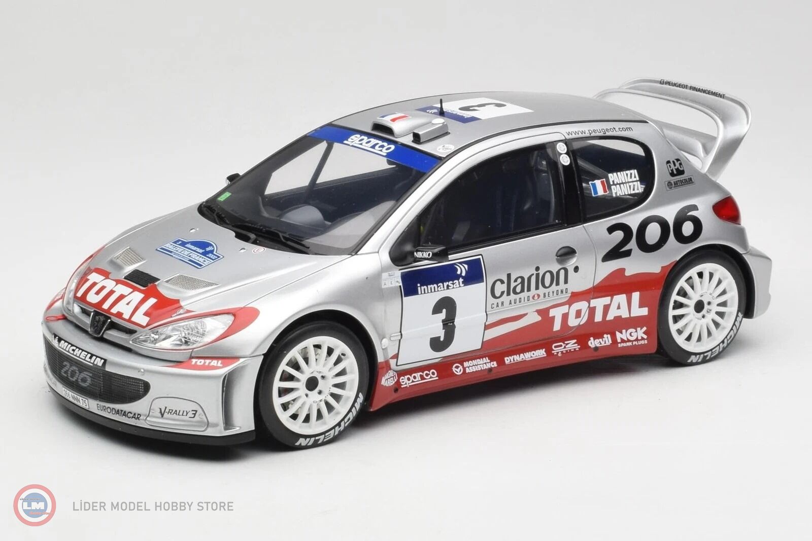 1:18 OTTO Peugeot 206 WRC Toure de Corse 2002