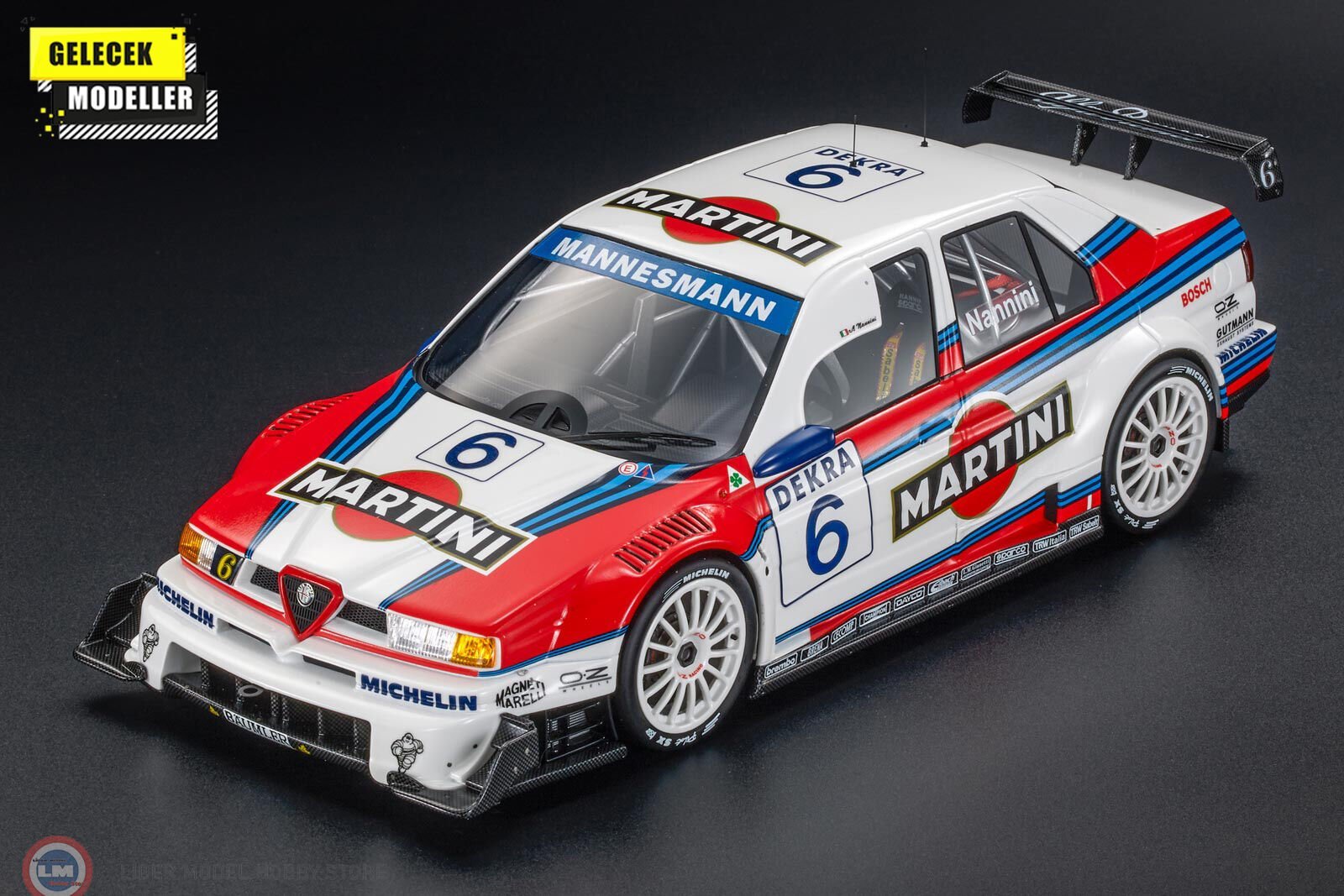 1:18 Top Marques Alfa Romeo 155 V6 TI (1996) (MARTINI WHITE)- ITC 1996 #6 A. Nannini - ITC
