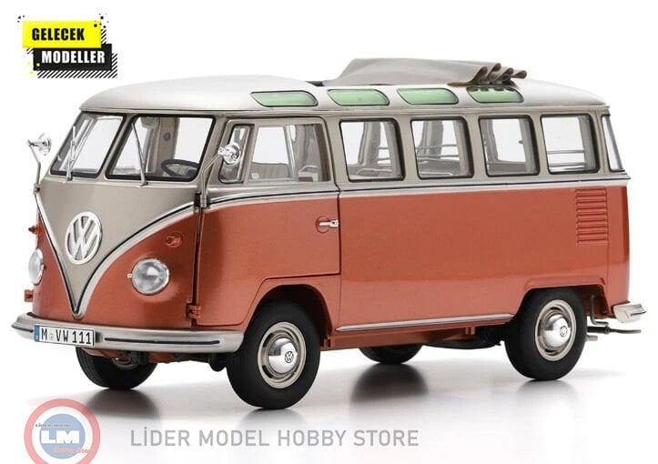 1:18 Schuco 1962 Volkswagen T1 Samba Minibus Open Roof