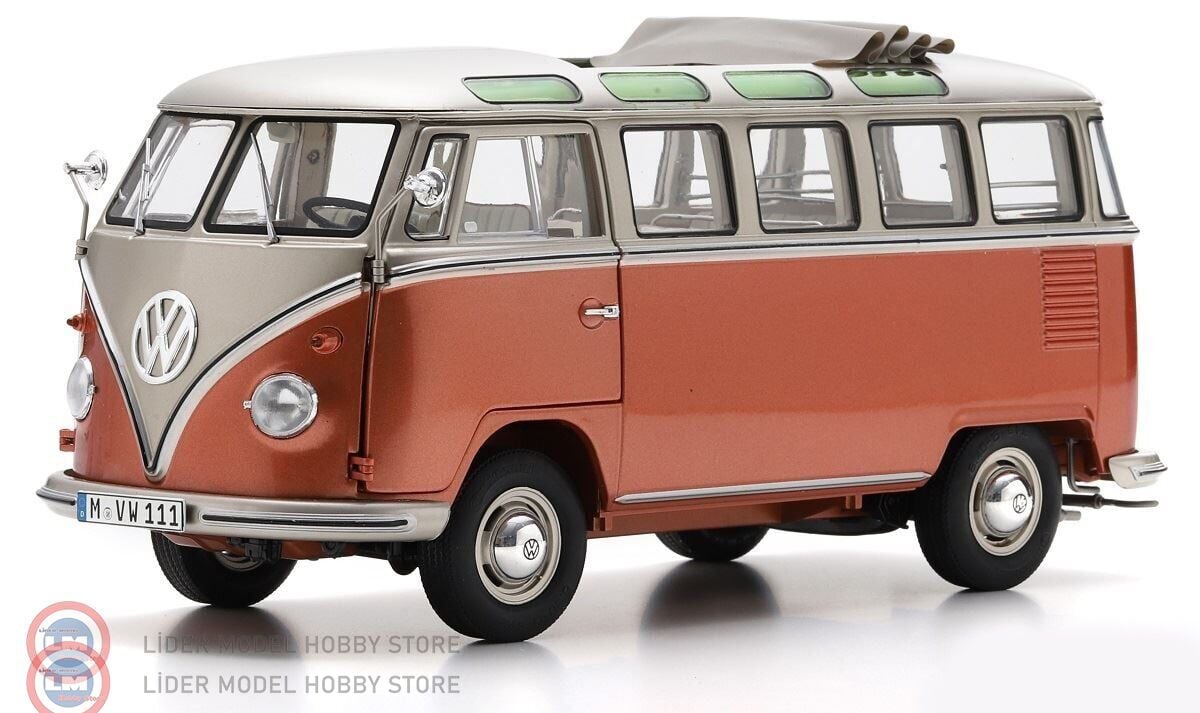 1:18 Schuco 1962 Volkswagen T1 Samba Minibus Open Roof