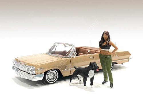 1:18 American Diorama Low Riders + Köpek #4 76276